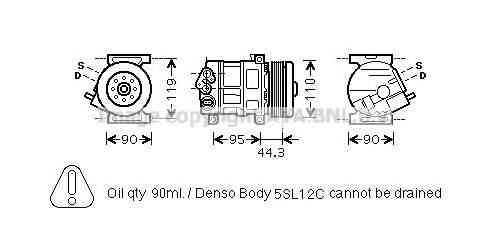 Imagine Compresor, climatizare AVA QUALITY COOLING FTK330