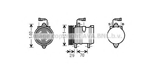 Imagine Compresor, climatizare AVA QUALITY COOLING FTK367