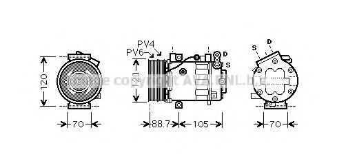 Imagine Compresor, climatizare AVA QUALITY COOLING FTK369