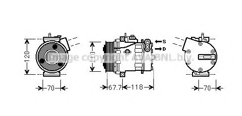 Imagine Compresor, climatizare AVA QUALITY COOLING FTK384