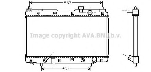 Imagine Radiator, racire motor AVA QUALITY COOLING HDA2104