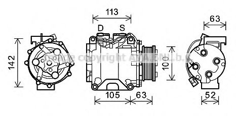 Imagine Compresor, climatizare AVA QUALITY COOLING HDAK237