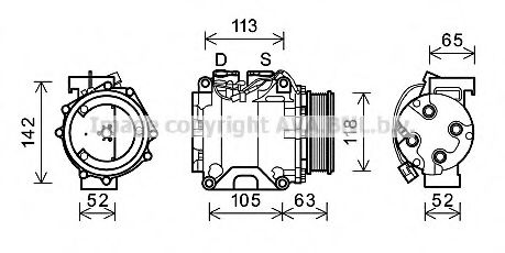 Imagine Compresor, climatizare AVA QUALITY COOLING HDAK238