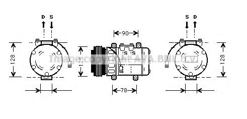 Imagine Compresor, climatizare AVA QUALITY COOLING HDK052