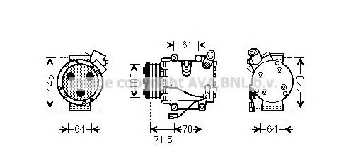 Imagine Compresor, climatizare AVA QUALITY COOLING HDK235