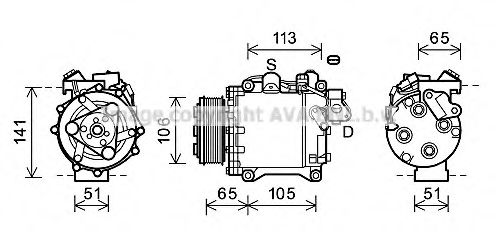 Imagine Compresor, climatizare AVA QUALITY COOLING HDK263