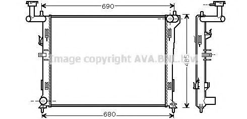 Imagine Radiator, racire motor AVA QUALITY COOLING HY2179