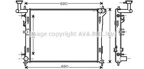 Imagine Radiator, racire motor AVA QUALITY COOLING HY2180