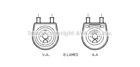 Imagine Radiator ulei, ulei motor AVA QUALITY COOLING HY3155