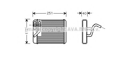 Imagine Schimbator caldura, incalzire habitaclu AVA QUALITY COOLING HY6120