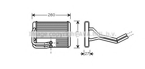 Imagine Schimbator caldura, incalzire habitaclu AVA QUALITY COOLING HY6122