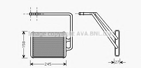 Imagine Schimbator caldura, incalzire habitaclu AVA QUALITY COOLING HY6141