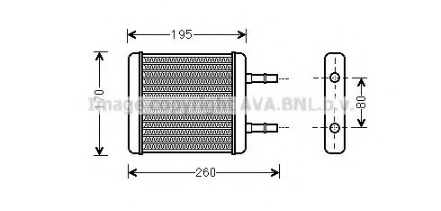 Imagine Schimbator caldura, incalzire habitaclu AVA QUALITY COOLING HY6216