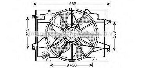 Imagine Ventilator, radiator AVA QUALITY COOLING HY7520