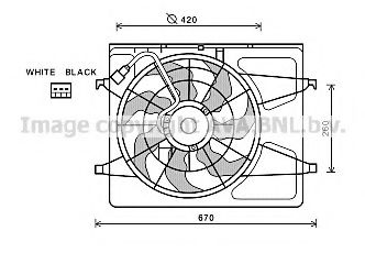 Imagine Ventilator, radiator AVA QUALITY COOLING HY7530