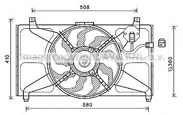 Imagine Ventilator, radiator AVA QUALITY COOLING HY7537