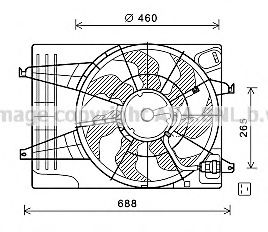 Imagine Ventilator, radiator AVA QUALITY COOLING HY7540