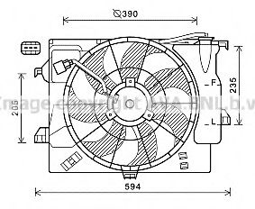 Imagine Ventilator, radiator AVA QUALITY COOLING HY7546