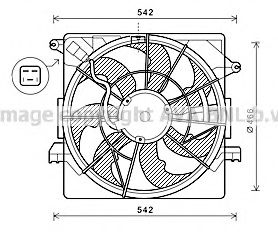 Imagine Ventilator, radiator AVA QUALITY COOLING HY7551