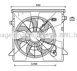 Imagine Ventilator, radiator AVA QUALITY COOLING HY7557