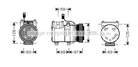 Imagine Compresor, climatizare AVA QUALITY COOLING HYAK198