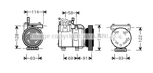 Imagine Compresor, climatizare AVA QUALITY COOLING HYAK199