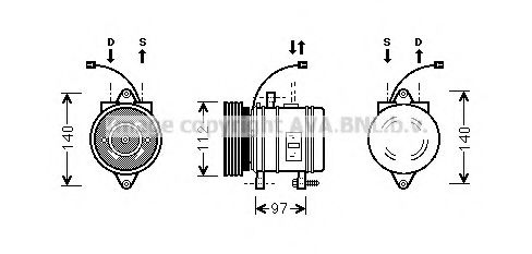 Imagine Compresor, climatizare AVA QUALITY COOLING HYK013