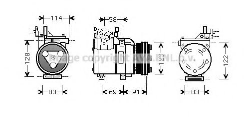 Imagine Compresor, climatizare AVA QUALITY COOLING HYK196