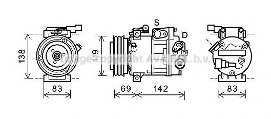 Imagine Compresor, climatizare AVA QUALITY COOLING HYK281