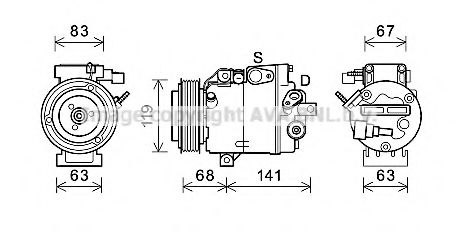 Imagine Compresor, climatizare AVA QUALITY COOLING HYK342