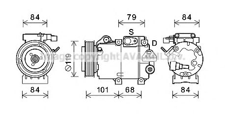 Imagine Compresor, climatizare AVA QUALITY COOLING HYK374