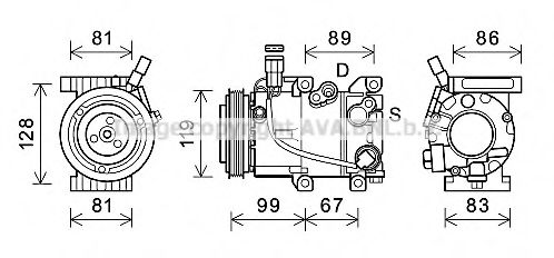 Imagine Compresor, climatizare AVA QUALITY COOLING HYK414