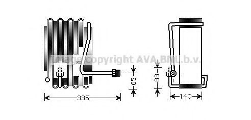 Imagine evaporator,aer conditionat AVA QUALITY COOLING HYV094