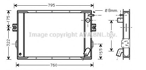 Imagine Radiator, racire motor AVA QUALITY COOLING IV2023