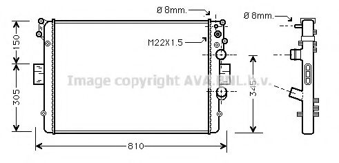 Imagine Radiator, racire motor AVA QUALITY COOLING IV2041