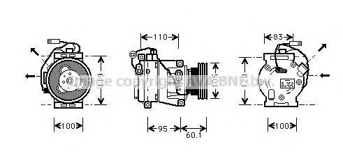 Imagine Compresor, climatizare AVA QUALITY COOLING IVK064