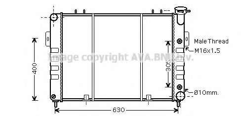 Imagine Radiator, racire motor AVA QUALITY COOLING JE2037