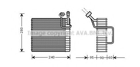 Imagine evaporator,aer conditionat AVA QUALITY COOLING JEV024