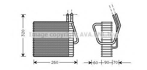 Imagine evaporator,aer conditionat AVA QUALITY COOLING JEV025