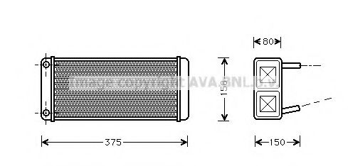 Imagine Schimbator caldura, incalzire habitaclu AVA QUALITY COOLING JR6006