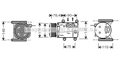 Imagine Compresor, climatizare AVA QUALITY COOLING JRK025