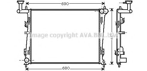 Imagine Radiator, racire motor AVA QUALITY COOLING KA2097