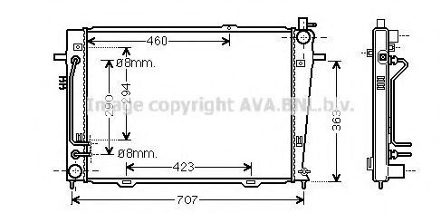 Imagine Radiator, racire motor AVA QUALITY COOLING KA2132