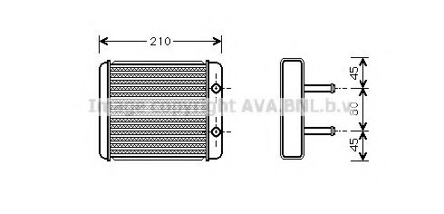 Imagine Schimbator caldura, incalzire habitaclu AVA QUALITY COOLING KA6008