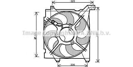 Imagine Ventilator, radiator AVA QUALITY COOLING KA7517