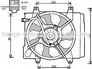 Imagine Ventilator, radiator AVA QUALITY COOLING KA7521