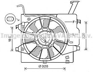 Imagine Ventilator, radiator AVA QUALITY COOLING KA7535