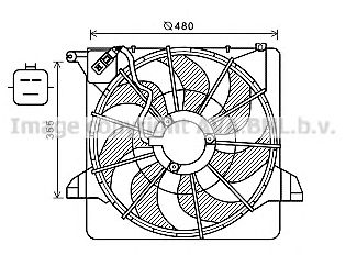 Imagine Ventilator, radiator AVA QUALITY COOLING KA7541