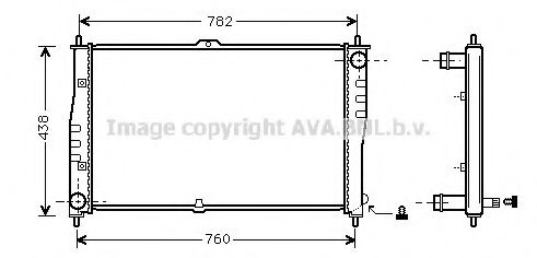 Imagine Radiator, racire motor AVA QUALITY COOLING KAA2018