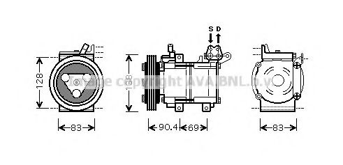 Imagine Compresor, climatizare AVA QUALITY COOLING KAK051